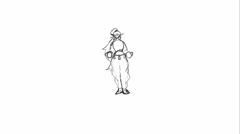 Domain Expansion: Kayla (the character) is mouthing out the words "Domain Expansion," this was a tricky yet fun animating process.